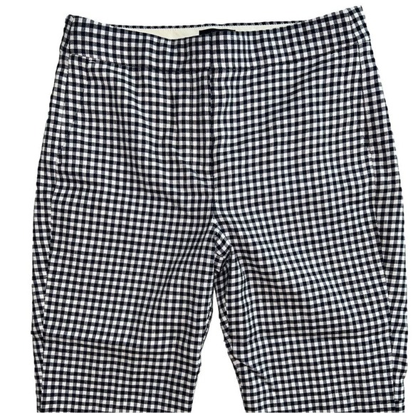 J. Crew Hayden Navy Blue/White Houndstooth crop pants, fully lined Size 10 - Picture 3 of 14